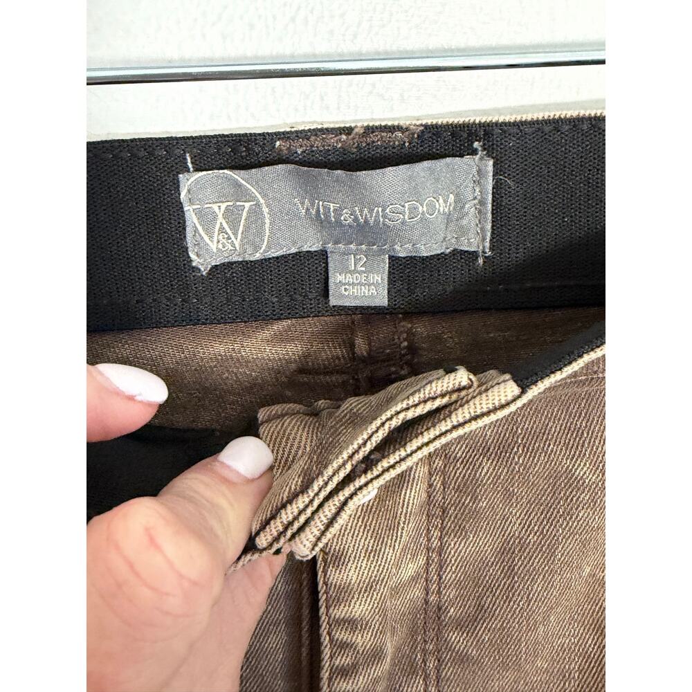 Wit & Wisdom Women's Cropped Wide Leg pants size 12 - Picture 2 of 6